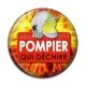 Cabochon Résine - pompier qui déchire
