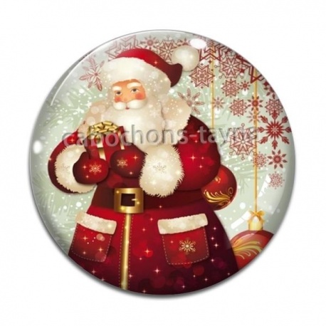 Cabochon Verre - papa noël