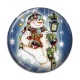 Cabochon Résine - bonhomme de neige