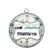 Pendentif Cabochon Argent - une maman parfaite