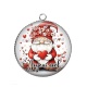 Pendentif Cabochon Argent - joyeux noël