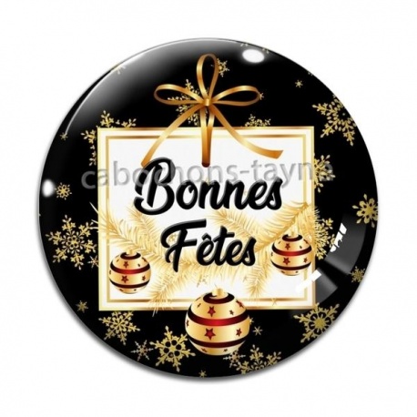 Cabochon Verre - bonnes fêtes