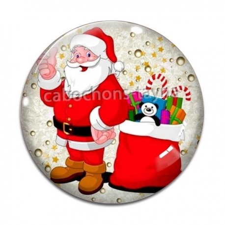 Cabochon Verre - pére noël