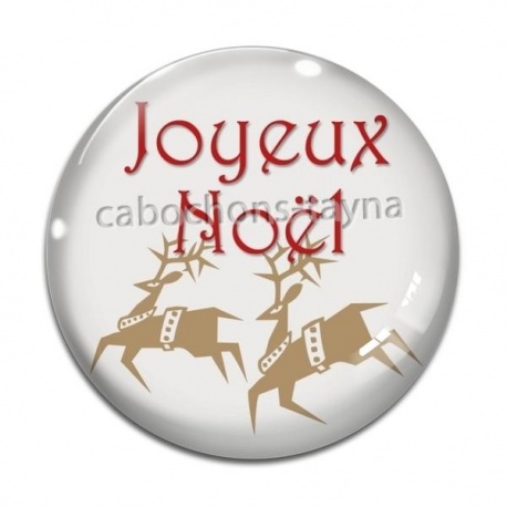 Cabochon Verre - joyeux noël