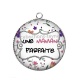 Pendentif Cabochon Argent - une maman parfaite