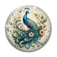 Cabochon Verre - paon