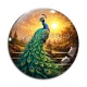 Cabochon Verre - paon