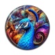 Cabochon Résine - paon