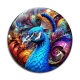 Cabochon Verre - paon