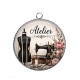 Pendentif Cabochon Argent - atelier de mode
