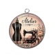 Pendentif Cabochon Argent - atelier de mode