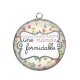 Pendentif Cabochon Argent - une maman formidable