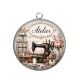 Pendentif Cabochon Argent - atelier de mode