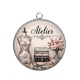 Pendentif Cabochon Argent - atelier de mode
