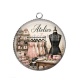 Pendentif Cabochon Argent - atelier de mode