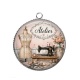 Pendentif Cabochon Argent - atelier de mode