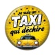 Cabochon Résine - je suis un taxi qui déchire