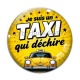 Cabochon Verre - je suis un taxi qui déchire