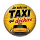 Cabochon Résine - je suis un taxi qui déchire
