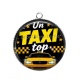 Pendentif Cabochon Argent - un taxi top
