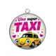 Pendentif Cabochon Argent - une super taxi