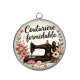 Pendentif Cabochon Argent - couturière formidable