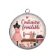 Pendentif Cabochon Argent - couturière formidable