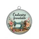 Pendentif Cabochon Argent - couturière formidable