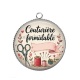 Pendentif Cabochon Argent - couturière formidable