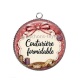 Pendentif Cabochon Argent - couturière formidable
