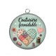 Pendentif Cabochon Argent - couturière formidable
