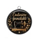 Pendentif Cabochon Argent - couturière formidable