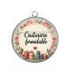 Pendentif Cabochon Argent - couturière formidable