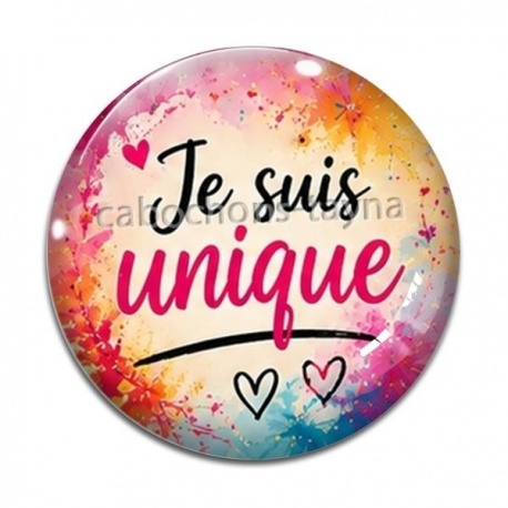 Cabochon Verre - je suis unique