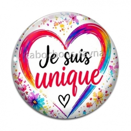 Cabochon Verre - je suis unique