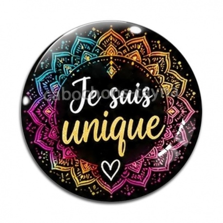 Cabochon Verre - je suis unique