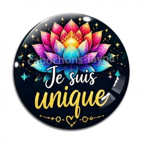 Cabochon Verre - je suis unique