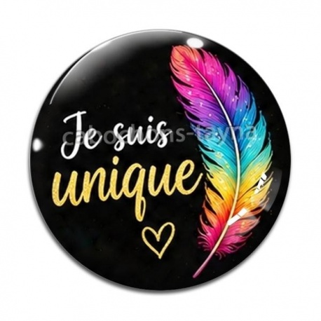 Cabochon Verre - je suis unique