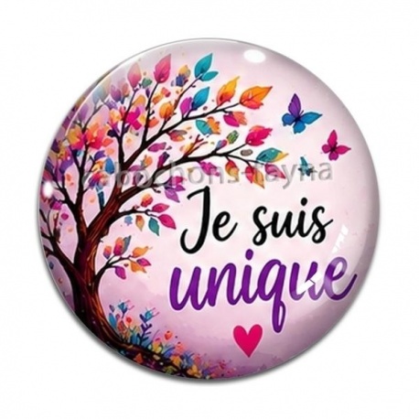Cabochon Verre - je suis unique