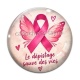Cabochon Verre - octobre rose