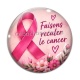 Cabochon Verre - octobre rose