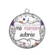 Pendentif Cabochon Argent - ma maman adorée