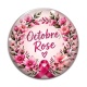 Cabochon Verre - octobre rose