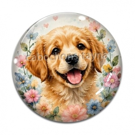 Cabochon Verre - chien