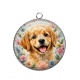 Pendentif Cabochon Argent - chien
