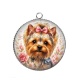 Pendentif Cabochon Argent - chien