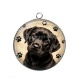 Pendentif Cabochon Argent - chien