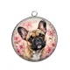 Pendentif Cabochon Argent - chien