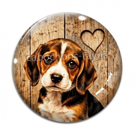Cabochon Verre - chien