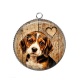 Pendentif Cabochon Argent - chien